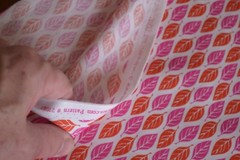 By 1/2 Yd, Orange & Pink on White Quilt Cotton, Moda/Terrain/Spain/27097, M8575
