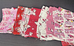 Snoopy Fabric Grab Bag: Valentine’s Day Lot 1.14 pounds: See description