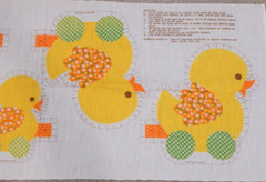VTG Spring Mills Ducks Cut & Sew Panel Momma & Two Babies Adorable