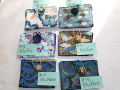 Tea Wallet, Tea Bag Wallet, Small Item Wallet or Holder, 4 Pocket, Handmade