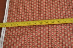 By 1/2 Yd, Black & Tan Floral Stripes on Rust & Brown Cotton/Andover/Morton,B127