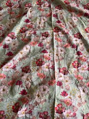 Luxury dress fabric. Made in Italy. Cotton 60%, linen 40%