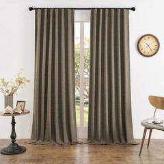 Brown Curtain 96 Inches Long for Bedroom/Living Room Thermal Insulated Black …
