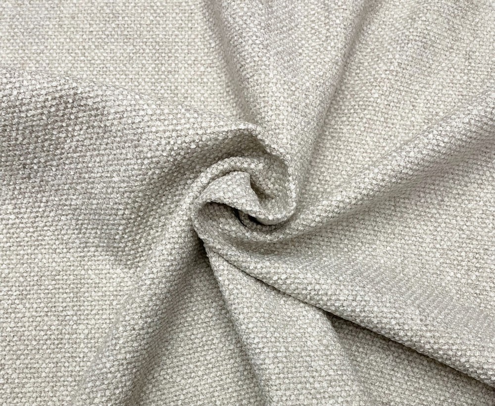 BALLARD DESIGNS TANNER STONE TEXTURED BASKETWEAVE FURNITURE FABRIC BY YARD 55″W