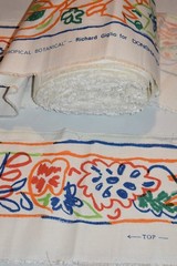 32 Yds Vtg 1992 Donghia Fabric Border Trim Richard Giglio Tropical Botanical 7″W