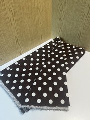 Heavy Cotton Duck Brown Polka Dot Fabric 5 Continuous Yards 45” Wide