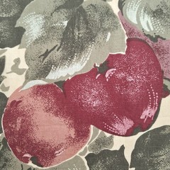 Apples Grapes Leaves Allover Screen Print Scotchgard Mill Creek Fabrics 3+ YDS