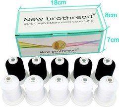 100% Mercerized Cotton Threads, 600M Spools for Quilting, Sewing & Embroidery