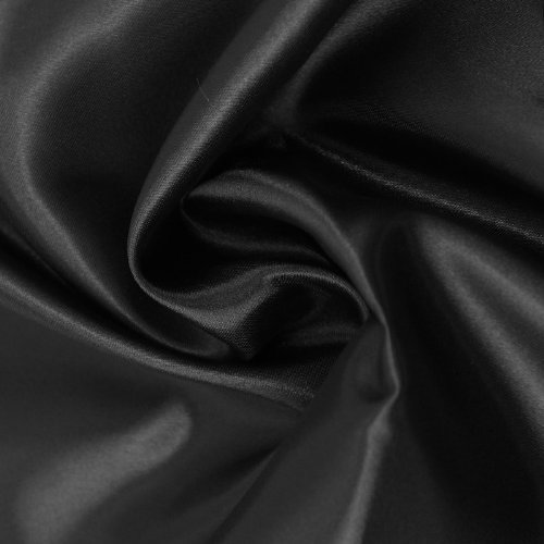 Black Bridal Shiny Satin Fabric /by the yard / 60″ Polyester Wedding Dress