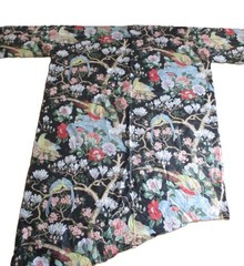 Rockbird GP & J Baker England Cotton Chintz Fabric Birds Floral 61×51 RARE 80’s