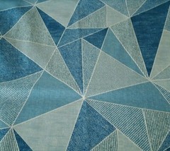 Faux Patchwork Print BTY Richloom Shades of Dark Dusty Teal Blue