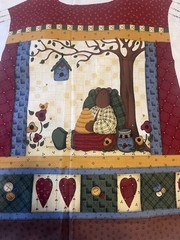 Country Bears At Heart Vest Cotton Panel To Cut And Sew