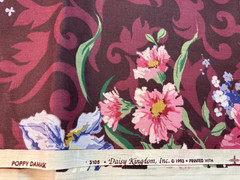 cotton fabric Vintage DAISY KINGDOM #5107 – POPPY DAMASK (1993)-2.75 yds