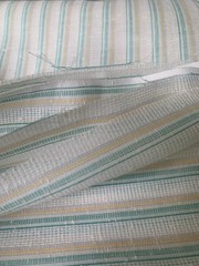 2.25 Yards Linen ? Fabric Cotton 39” X 86” Quilt Crafts Quilting Stripes Green