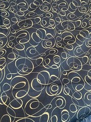 White on Blue Swirl Pencil Lines – Sketchbook by Art Gallery 100% Cotton Fabric