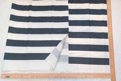 Black White Wide Stripe Home Decor Design Art Fabric 54″x 59″