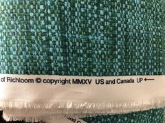 SOLARIUM RICHLOOM ORIGINAL SCREEN PRINT REMI COLOR LAGOON IN/OUTDOOR FABRIC 84″