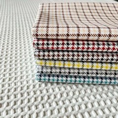 42 PCS 10×10 Inch Houndstooth Cotton Fabric Squares Precut Pattern Quilting