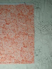 REMNANT Packed Pink Roses JoAnn Fabric Large Floral Cotton Quilt Fabric 14×22″