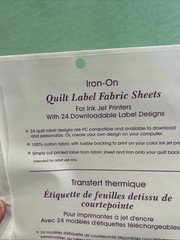 June Tailor Iron-On Ink Jet Quilt Label Fabric Sheets 2 Pkg White 8.5″X11″ NEW