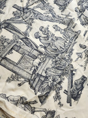 Casal Offrande A L’Amour Fabric French Country Toile Farmhouse Cottagecore HTF