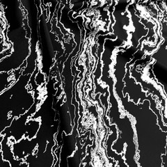 Black and White Marble Print Nylon Spandex Fabric 4 Way Stretch for Swimwear