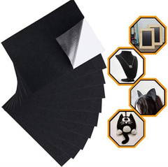 5PCS Black Self Adhesive Felt Sheets, Soft Velvet Sticky Back Felt for Jewelry B