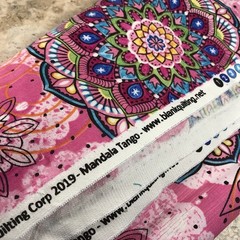 HOPE YODER BLANK QUILTING CORP. MANDALA TANGO COTTON FABRIC – TOTAL OF 2.5 YARDS