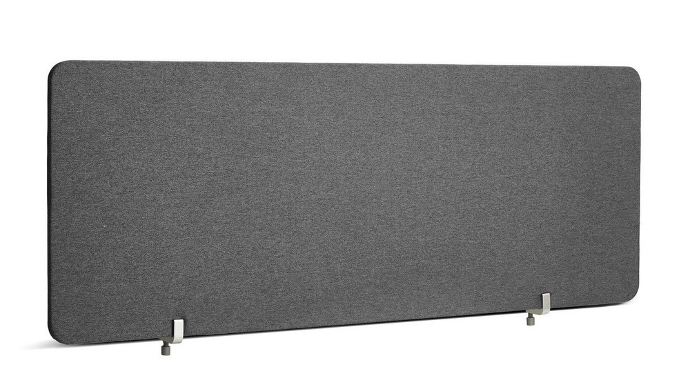 Poppin Pinnable Fabric Privacy Panel, Face-to-Face 55in Dark Grey