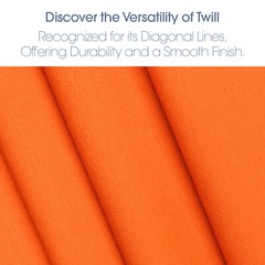 Orange Poly Cotton Twill Fabric – 60″ Wide – Sold by the Yard & Bolt