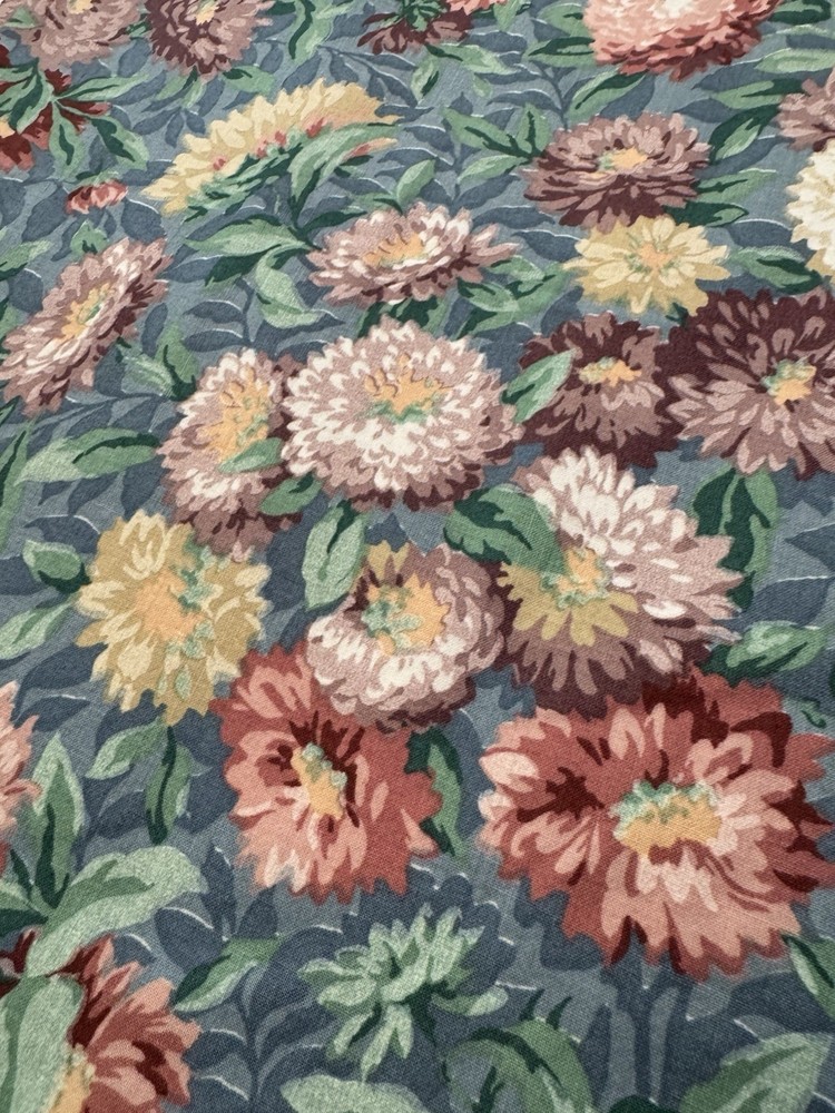 Mill Creek Fabrics Pink Blue Gray Peonies RoseFloral 2 +Yds 54”W COTTAGE COTTON