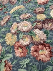 Mill Creek Fabrics Pink Blue Gray Peonies RoseFloral 2 +Yds 54”W COTTAGE COTTON