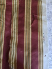 Outdoor Upholstery Fabric Burgundy Tan Olive Stripe 56″ x 135″ 3.75 Yards AMETEX
