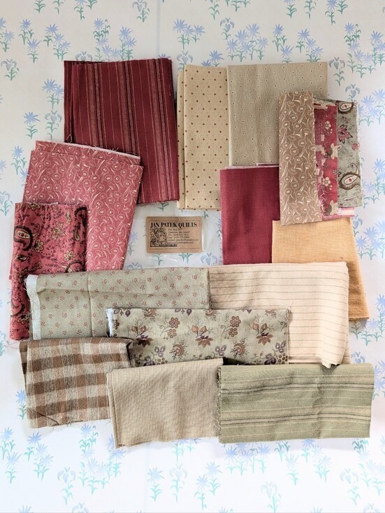 Moda Brannock and Patek Rites of Spring Fabric Group Primitive Quilting Cotton
