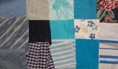 5 lb 14 oz Box of Assorted Fabric Scraps – Various Shades of Blue FSBTB127