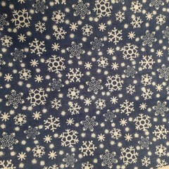 Set of Christmas Holiday Cotton Fat Quarters Blue Santa Snowflake Candy Cane 6ct