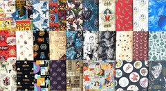 Celebrity TV Show Movie Character Fat /Long Quarter 1/2 Yard Quilt Fabric Bundle