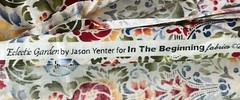 Eclectic Garden large floral Fabric Jason Yenter In The Beginning 2 3/4 Yards