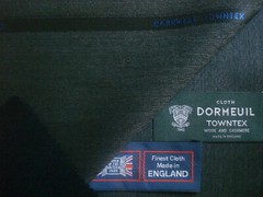 DORMEUIL 95% WOOL+ 5% CASHMERE “VINTAGE” SUITING FABRIC “cashmere TOWNTX”- 3.4 m