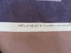 WILD IRIS PANEL FLORAL HOLLY TAYLOR MODA FABRIC PURPLE CREAM #6870 2/3 YD