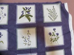 WILD IRIS PANEL FLORAL HOLLY TAYLOR MODA FABRIC PURPLE CREAM #6870 2/3 YD