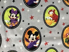 Licensed Halloween Mickey And Friend Holloween Cotton Fabric BTY