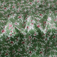 1 Yard Retro Floral Fabric For Dress Shirt Scarf DIY Charmeuse Satin Material
