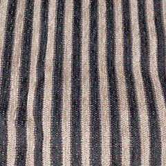 Vintage Woven Tapestry Upholstery Fabric 6.5 Yards Black Striped Chenille Velour