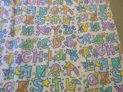 Pastel Baby Alphabet Cotton Fabric (44″ Wide x 36″ long)