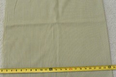 By 1/2 Yd, Vintage, Tan & White Striped Cotton, Shirting etc., V255