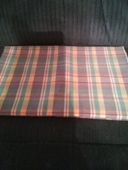 PLAID COTTON FABRIC LOT – YELLOW, BROWN, LAVENDER, RED, BLUE, WHITE & RUST