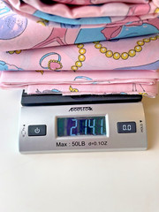2 Pieces Makeup Jewelry Hats Pattern On Pink Fabric: 120″ x 2.5 Yds Each; Read