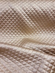 Matte Gold Faux Leather Fabric By The Yard Checkered Pattern Fashion Clothing