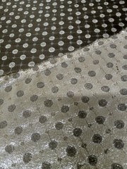Gray/Metallic Silver Dots 1.75 Yds Zinc Textiles Designer Fabric 54 Wide